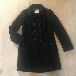 Black Wool Peacoat